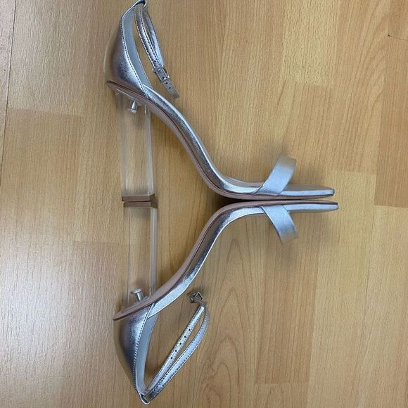 SCHUTZ Sanai Metallic Leather Heeled Sandals - Picture 5 of 9